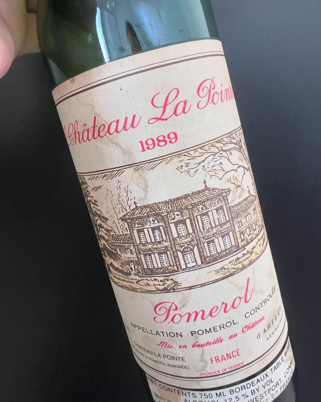 Ontem à noite, no evento da Florida Wine Academy, degustamos Château La Pointe Pomerol 1989, um grande…, 1/1