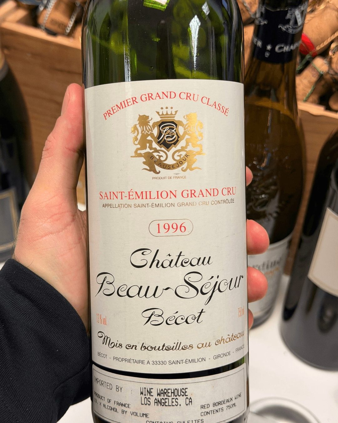 Château Beau-Séjour Bécot 1996, Saint-Émilion Premier Grand Cru Classé, 1/2