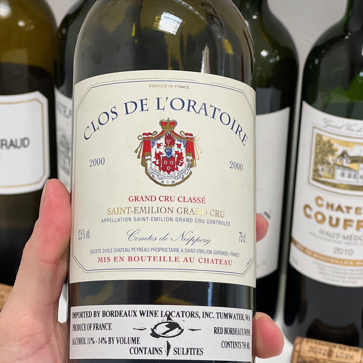 CLOS DE L’ORATOIRE, Saint Emilion Grand Cru Classé 2000