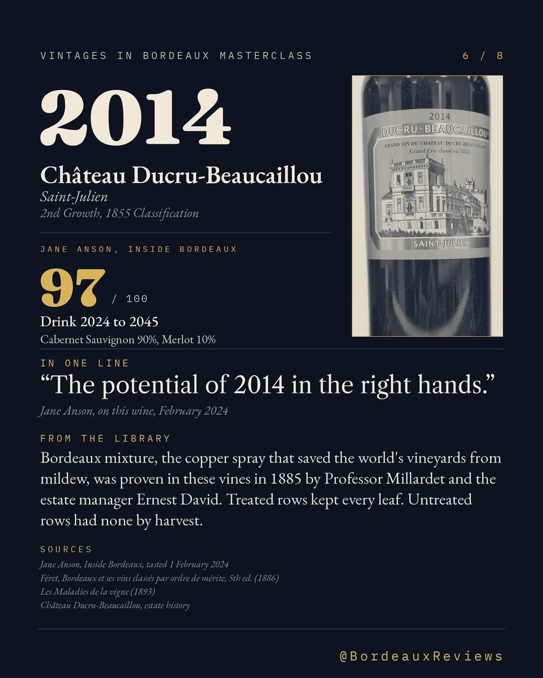 7 Bordeaux, Tasting Night, 6/8